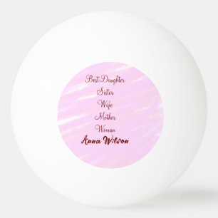 Balle De Ping Pong Meilleure femme maman épouse fille ajouter nom tex