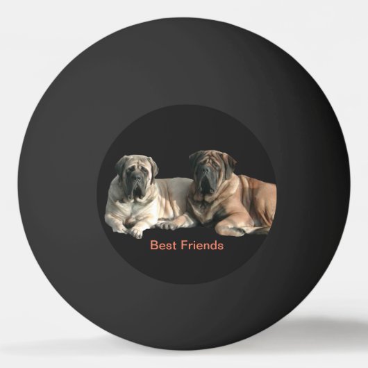 Balle De Ping Pong Meilleurs amis des Mastiffs (Devant)
