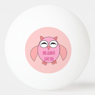 Balle De Ping Pong Message d'amour mignon Chouette Ping Pong Ball