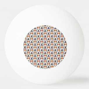 Balle De Ping Pong Mignon pingouin tenant un panneau avec le numéro 9