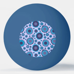 Balle De Ping Pong Mignons motifs de soleils multicolores bleus