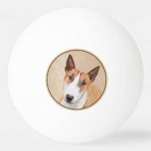 Balle De Ping Pong Miniature Taureau Terrier Peinture - Joli Original
