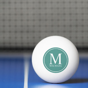 Balle De Ping Pong Modèle moderne élégant Monogrammed Nom tendance