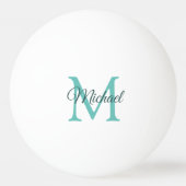 Balle De Ping Pong Modèle tendance Monogramme initial moderne élégant (Devant)
