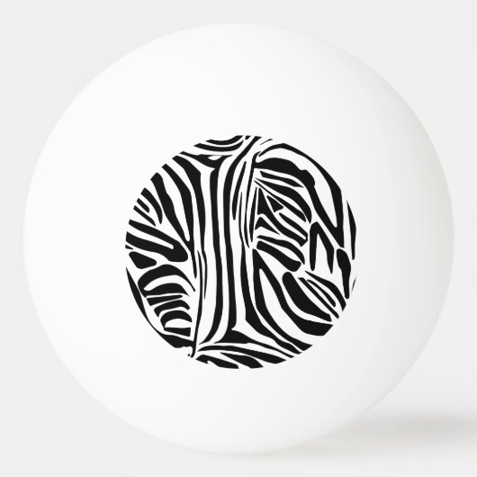 Balle De Ping Pong Modèle Zèbre (Devant)