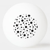 Balle De Ping Pong Modern Black White Polka Dot Monogram (Dos)