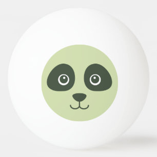 Balle De Ping Pong Moderne Cute Panda Face Vert clair