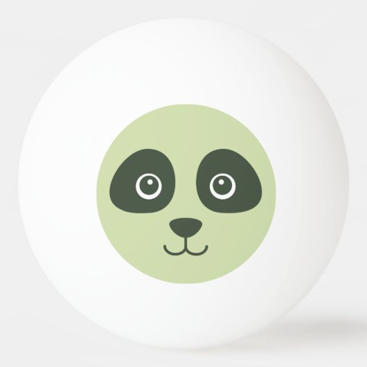 Balle De Ping Pong Moderne Cute Panda Face Vert clair (Devant)