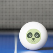 Balle De Ping Pong Moderne Cute Panda Face Vert clair (Filet)