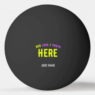 BALLE DE PING PONG MODERNE ET MODERNE PERSONNALISABLE NOIR VÉRIFIÉ