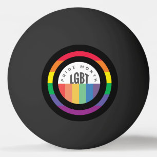 Balle De Ping Pong Mois de la fierté LGBT avec thème arc-en-ciel