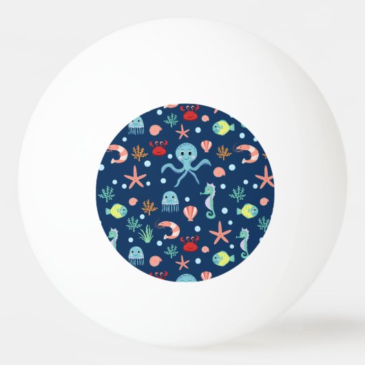 Balle De Ping Pong Monde marin (Devant)