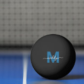 Balle De Ping Pong Monogramme Bleu (Filet)