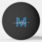 Balle De Ping Pong Monogramme Bleu (Devant)