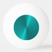 Balle De Ping Pong Monogramme bleu brillant en faux métal (Dos)