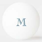 Balle De Ping Pong Monogramme bleu chic (Dos)