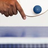 Balle De Ping Pong monogramme bleu et nom initial (Paddle)