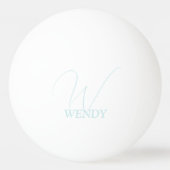 Balle De Ping Pong Monogramme bleu pâle (Devant)