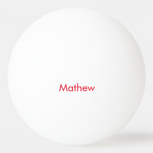 Balle De Ping Pong monogramme de lettre initiale simple ajoutez votre
