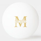 Balle De Ping Pong Monogramme et nom personnalisés (Dos)