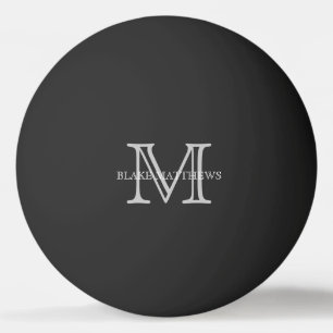 Balle De Ping Pong Monogramme et nom personnalisés classiques