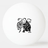Balle De Ping Pong Monogramme Hippo en colère (Dos)