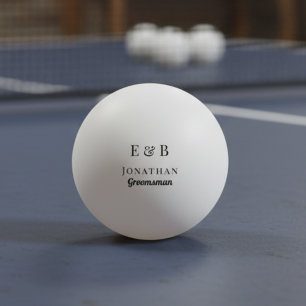 Balle De Ping Pong Monogramme Mariage Groomsman Cadeau Personnalisé N