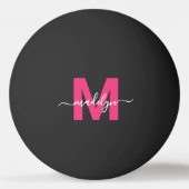 Balle De Ping Pong Monogramme Noir Rose (Dos)