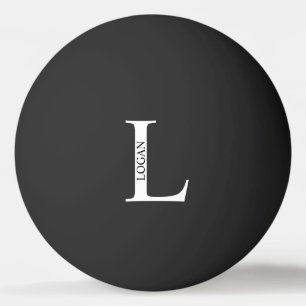 Balle De Ping Pong Monogramme personnalisé et nom