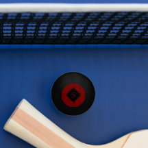 Monogramme rouge et noir de fines bandes verticale