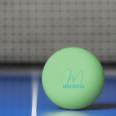 Balle De Ping Pong Monogramme sarcelle (Filet)