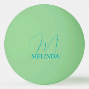 Balle De Ping Pong Monogramme sarcelle