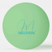Balle De Ping Pong Monogramme turquoise (Devant)