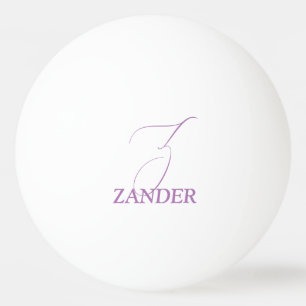 Balle De Ping Pong Monogramme Violet Clair