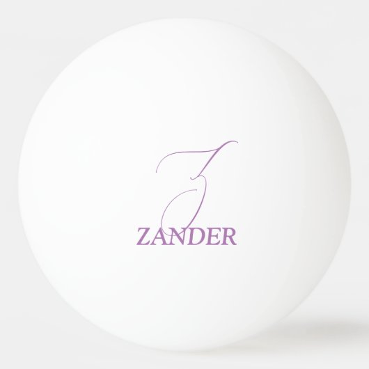 Balle De Ping Pong Monogramme Violet Clair (Devant)