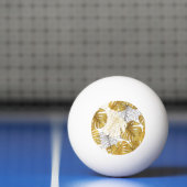 Balle De Ping Pong Monstera Feuilles : Blanc doré (Filet)
