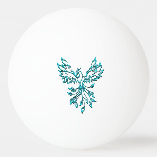 Balle De Ping Pong Montées turquoises de Phoenix Bleus (Devant)