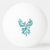 Balle De Ping Pong Montées turquoises de Phoenix Bleus (Dos)