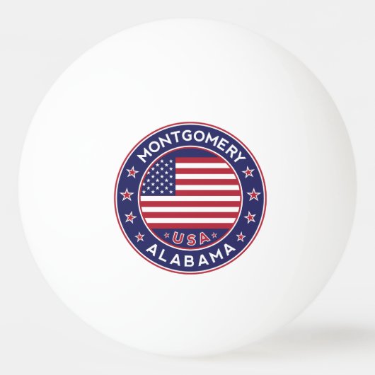 Balle De Ping Pong Montgomery, Alabama (Devant)
