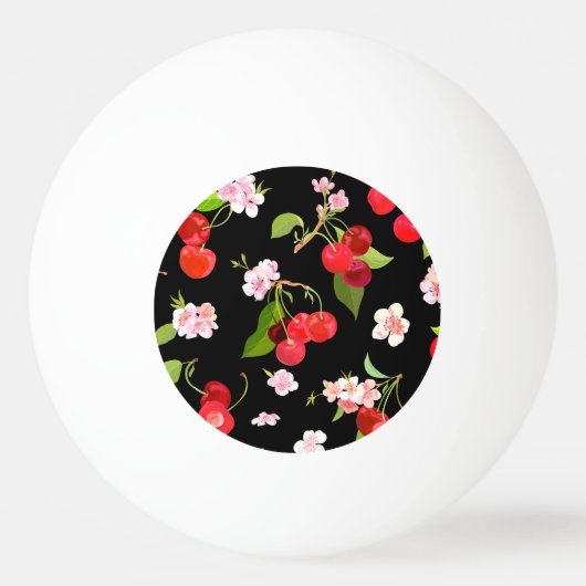 Balle De Ping Pong Motif cerise 2 (Devant)
