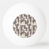Balle De Ping Pong Motif de chats blancs et gris (Dos)