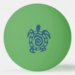 Balle De Ping Pong Motif de la tortue verte