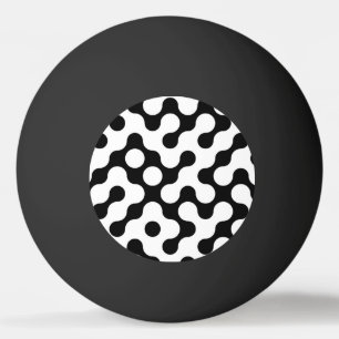Balle De Ping Pong Motif de labyrinthe noir et blanc mignon