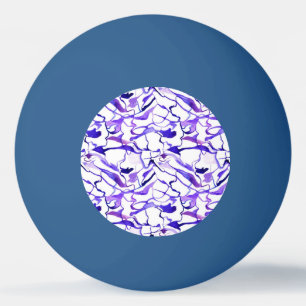 Balle De Ping Pong Motif de lignes abstraites aquarelles violettes mi