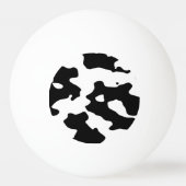 Balle De Ping Pong Motif de vache noir et blanc (Dos)