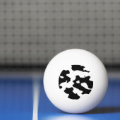 Balle De Ping Pong Motif de vache noir et blanc (Filet)