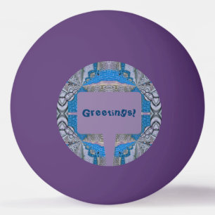 Balle De Ping Pong Motif et texte fractionné psychédélique