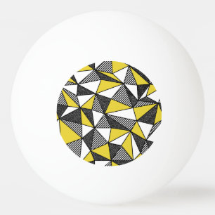 Balle De Ping Pong Motif géométrique bas-poly rétro