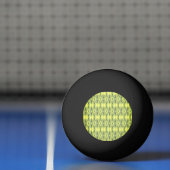 Balle De Ping Pong Motif jaune et noir (Filet)