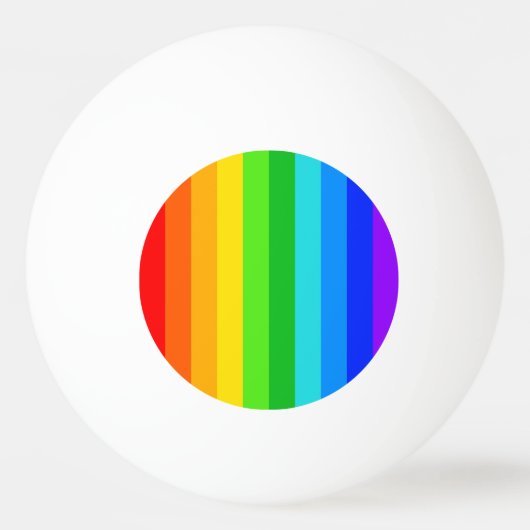 Balle De Ping Pong Motif Rainbow Stripe #2 (Devant)